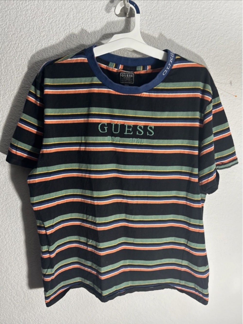 Y2K Guess Jeans Los Angeles Striped Shirt - Men’s Size Large